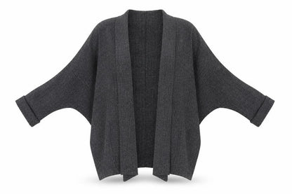 Atmosphere Women Grey Size 10 Open Knit 3/4 Sleeve Cardigan