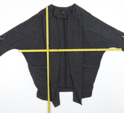 Atmosphere Women Grey Size 10 Open Knit 3/4 Sleeve Cardigan