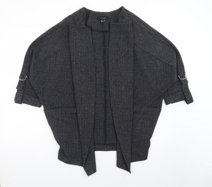 Atmosphere Women Grey Size 10 Open Knit 3/4 Sleeve Cardigan