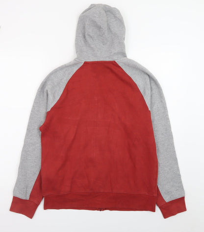 Nike SB Teens Red Grey Full Zip Hoodie XL Skateboard Style