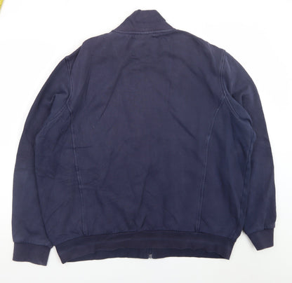 Lacoste Men’s Blue Full Zip Sweatshirt 2XL High Neck Sport