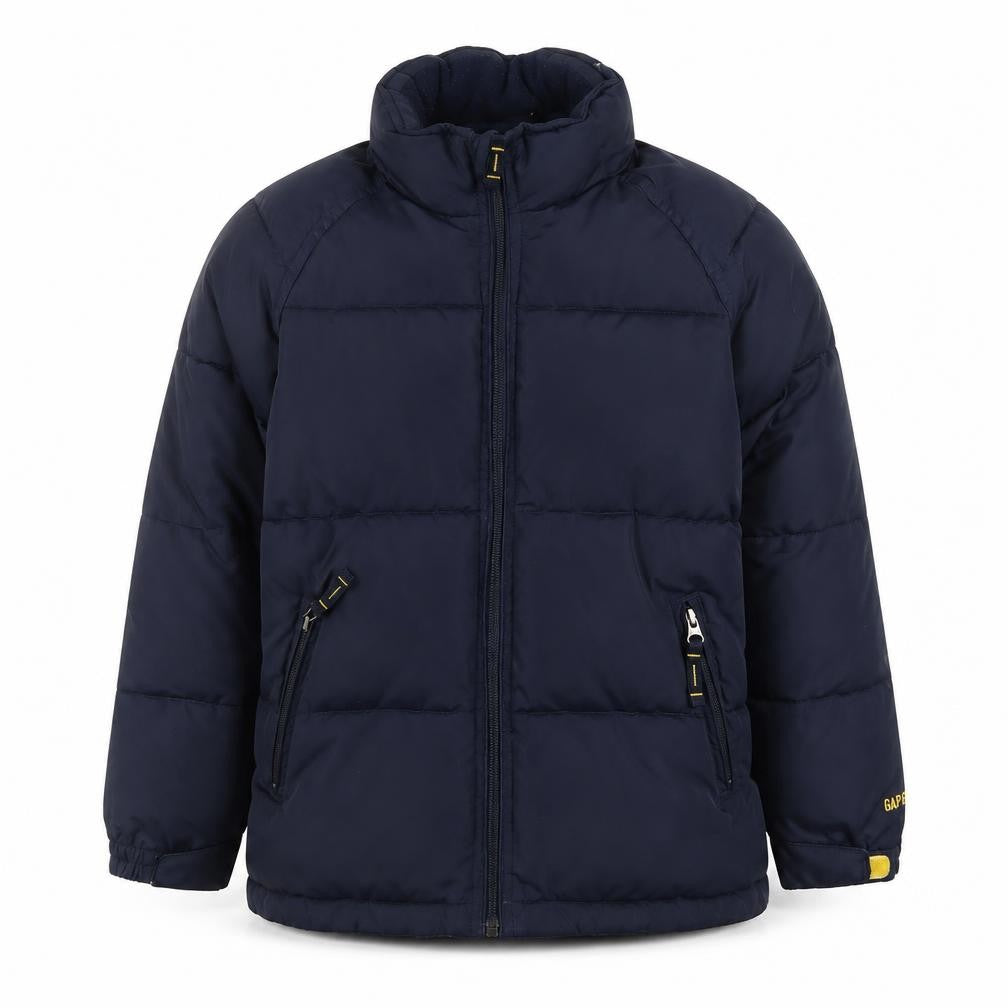 Gap Kids Boys Blue Puffer Jacket M Winter Lined Zip Coat