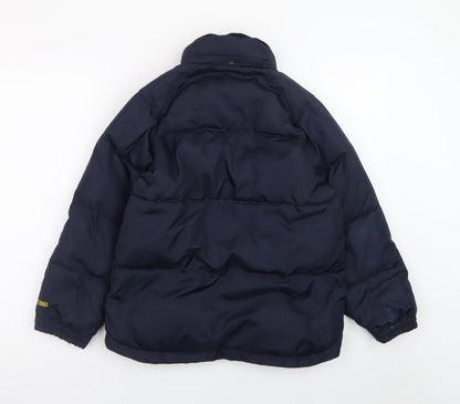 GAP Kids Boys Blue Puffer Jacket M Winter Lined Zip Coat