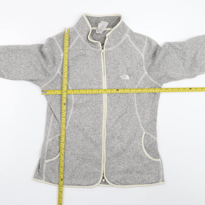 The North Face Women's Grey Wool Blend Full Zip Jacket Size L