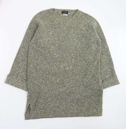 Paul Costelloe Women Green Wool Knit Pullover Jumper M