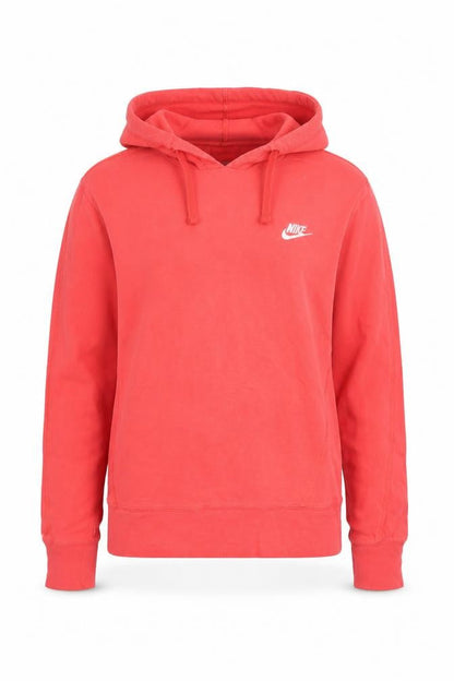Nike Girls Red Pullover Hoodie M Cotton Blend Casual Hooded Sweatshirt