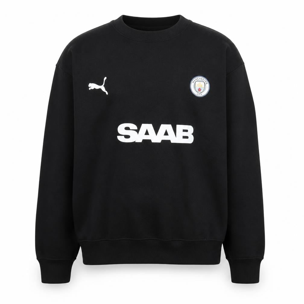 JustHoods Mens Black XL Crew Neck Pullover Sweatshirt with Logo