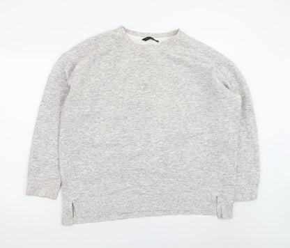 New Look Women Grey Long Sleeve Crew Neck Pullover Sweatshirt Size 18