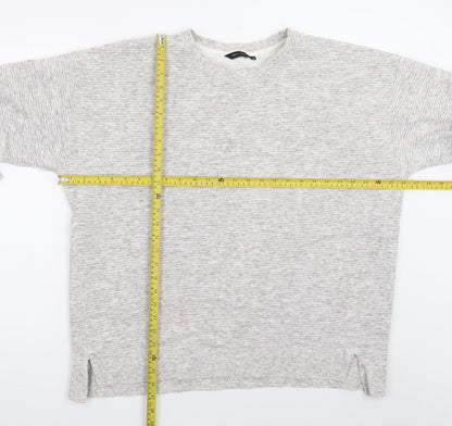 New Look Women Grey Long Sleeve Crew Neck Pullover Sweatshirt Size 18