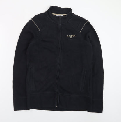 Reebok Men Black XL Full Zip Fleece Sports Jacket