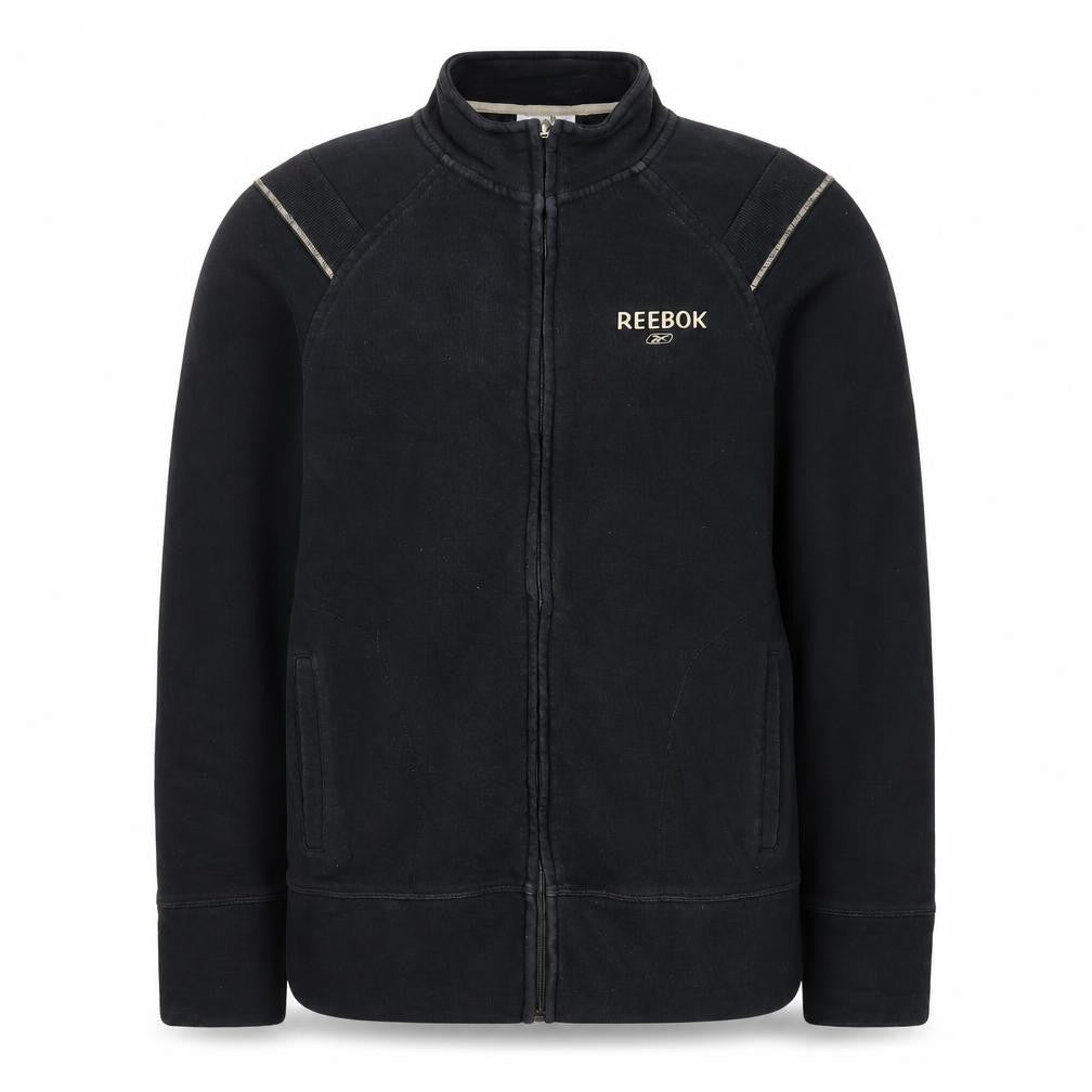Reebok Men Black XL Full Zip Fleece Sports Jacket