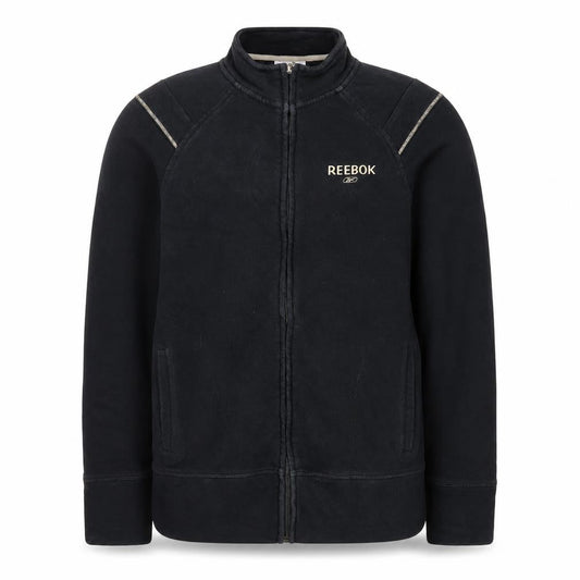 Reebok Men Black XL Full Zip Fleece Sports Jacket
