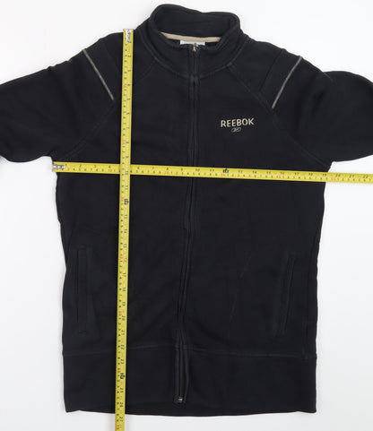 Reebok Men Black XL Full Zip Fleece Sports Jacket