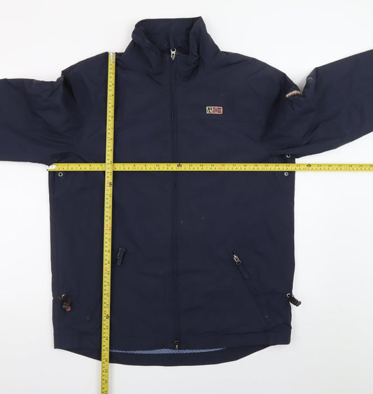 Napapijri Men's Blue L Windbreaker Jacket Outdoor Expedition Style