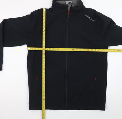 TOG24 Men's Black Softshell Jacket Size M Regular Fit Outdoor