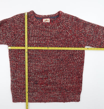 Joe Browns Men's Red Chunky-Knit Crew Neck Pullover Jumper XL