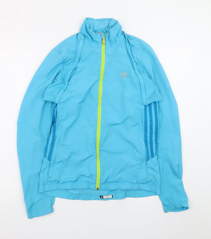 Adidas Womens Blue Supernova Lightweight Windbreaker Jacket Size S