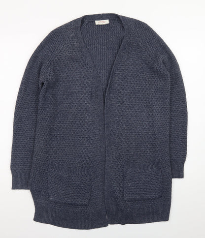 Fat Face Women Blue Size 8 Long Sleeve Knit Cardigan