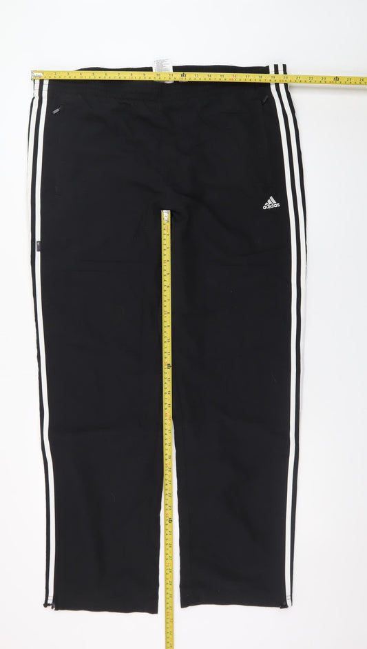 Adidas Men's Black L Jogger Trousers with Stripes