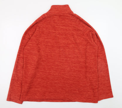 Mountain Warehouse Mens Red 1/2 Zip Fleece Sweatshirt Size L Outdoor