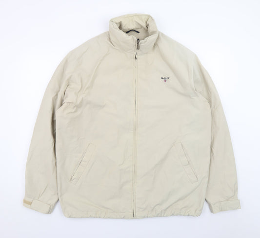 GANT Men's Beige XL Windbreaker Jacket Lightweight Casual