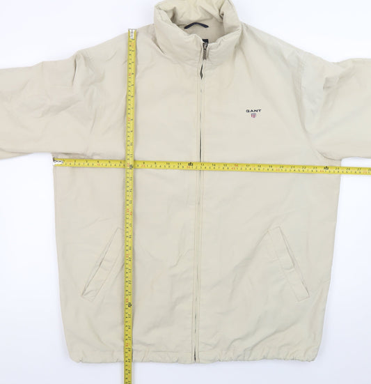 GANT Men's Beige XL Windbreaker Jacket Lightweight Casual