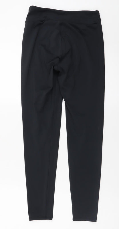 VAI21 Women’s Black Mid Rise Stretch Ankle Leggings Size 10