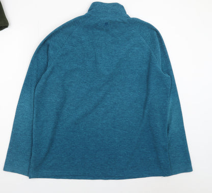 Mountain Warehouse Women Blue L 1/2 Zip Pullover Sweatshirt