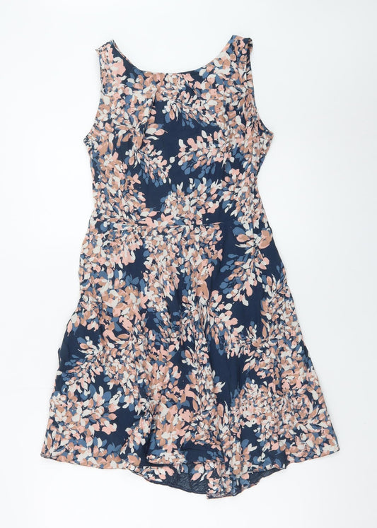 Apricot Women’s Multicoloured Floral A-Line Sleeveless Dress UK 12