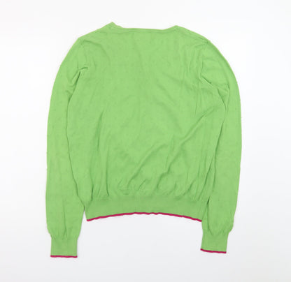Dickins & Jones Women Green L Cardigan Knit Long Sleeve Jumper