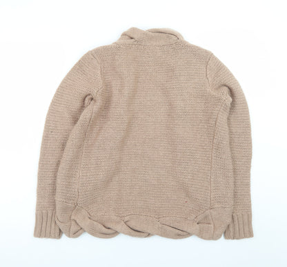 365 Sunshine Women's Beige Knit Cardigan Jumper Size M