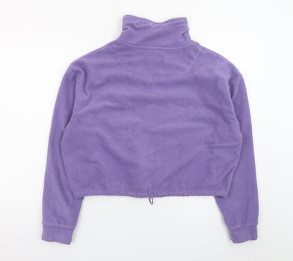 Brave Soul Women’s Purple Fleece 1/4 Zip Pullover Sweatshirt Size S
