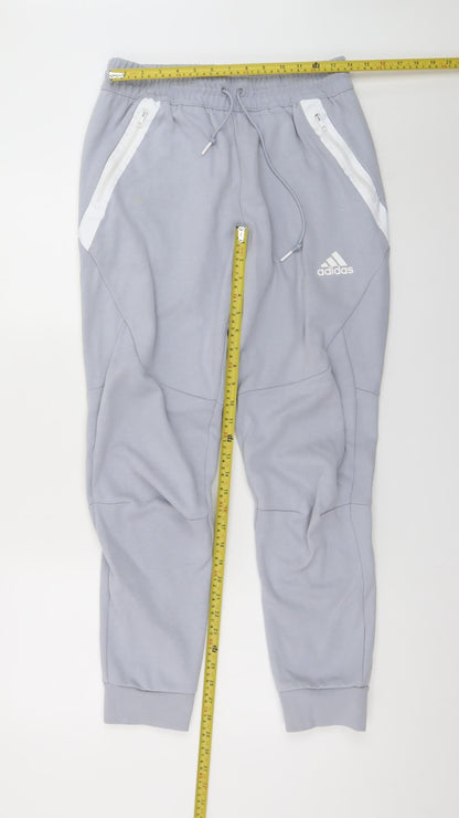 Adidas Men's Grey Jogger Trousers Size M Regular Fit