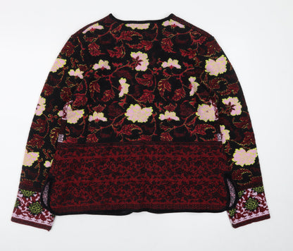 Alain Manoukian Women’s Multicoloured Floral Cardigan Size 22 Wool Blend