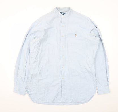 Ralph Lauren Men's Blue Classic Fit Cotton Button-Up Shirt Size 16