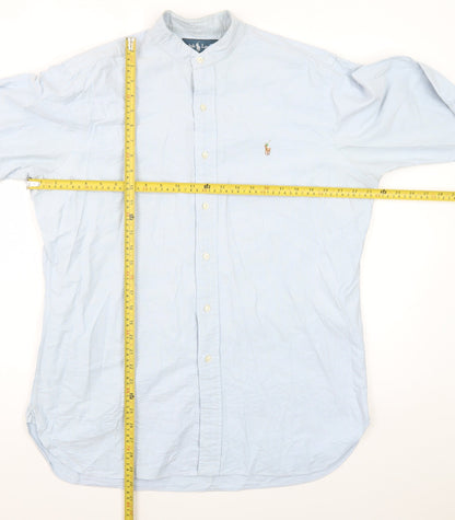 Ralph Lauren Men's Blue Classic Fit Cotton Button-Up Shirt Size 16