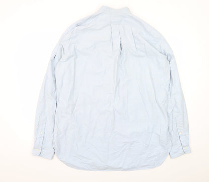 Ralph Lauren Men's Blue Classic Fit Cotton Button-Up Shirt Size 16