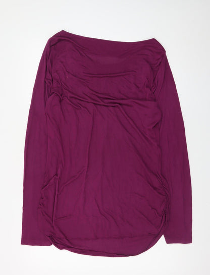 Its Women Purple Beaded Embroidered Long Sleeve Shift Dress M