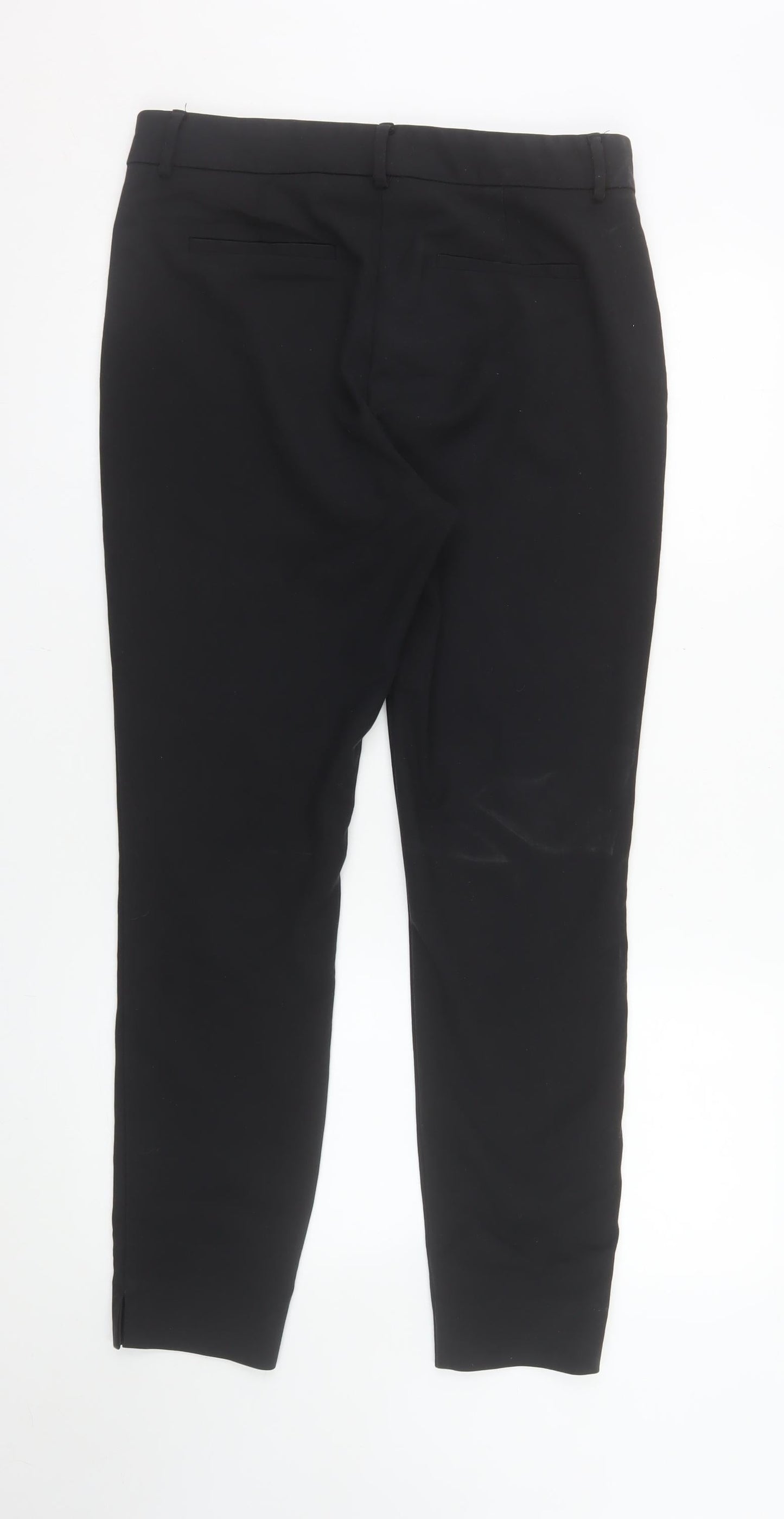 Next Women’s Black Size 12 Slim Fit Stretch Zip Trousers