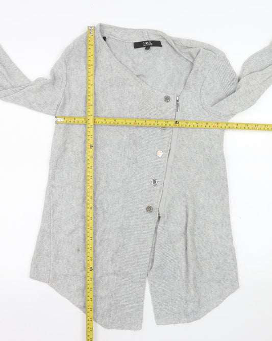 Star by Julien Macdonald Women's Grey V-Neck Cardigan Size 14