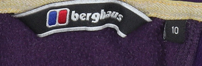 Berghaus Womens Purple Fleece Jacket Size 10 Full Zip Outdoor