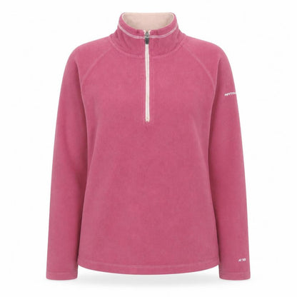 Trespass Women Pink Fleece 1/2 Zip Pullover Sweatshirt UK 14 Large