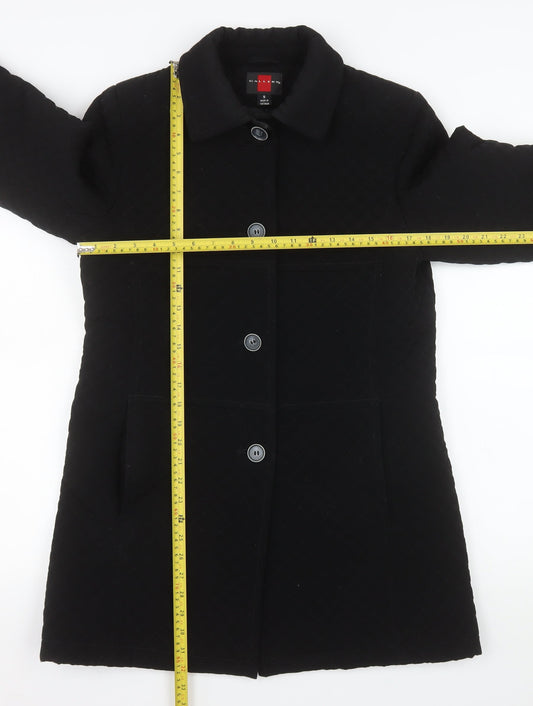 Gallery Women's Black Quilted Mid-Length Coat Size S