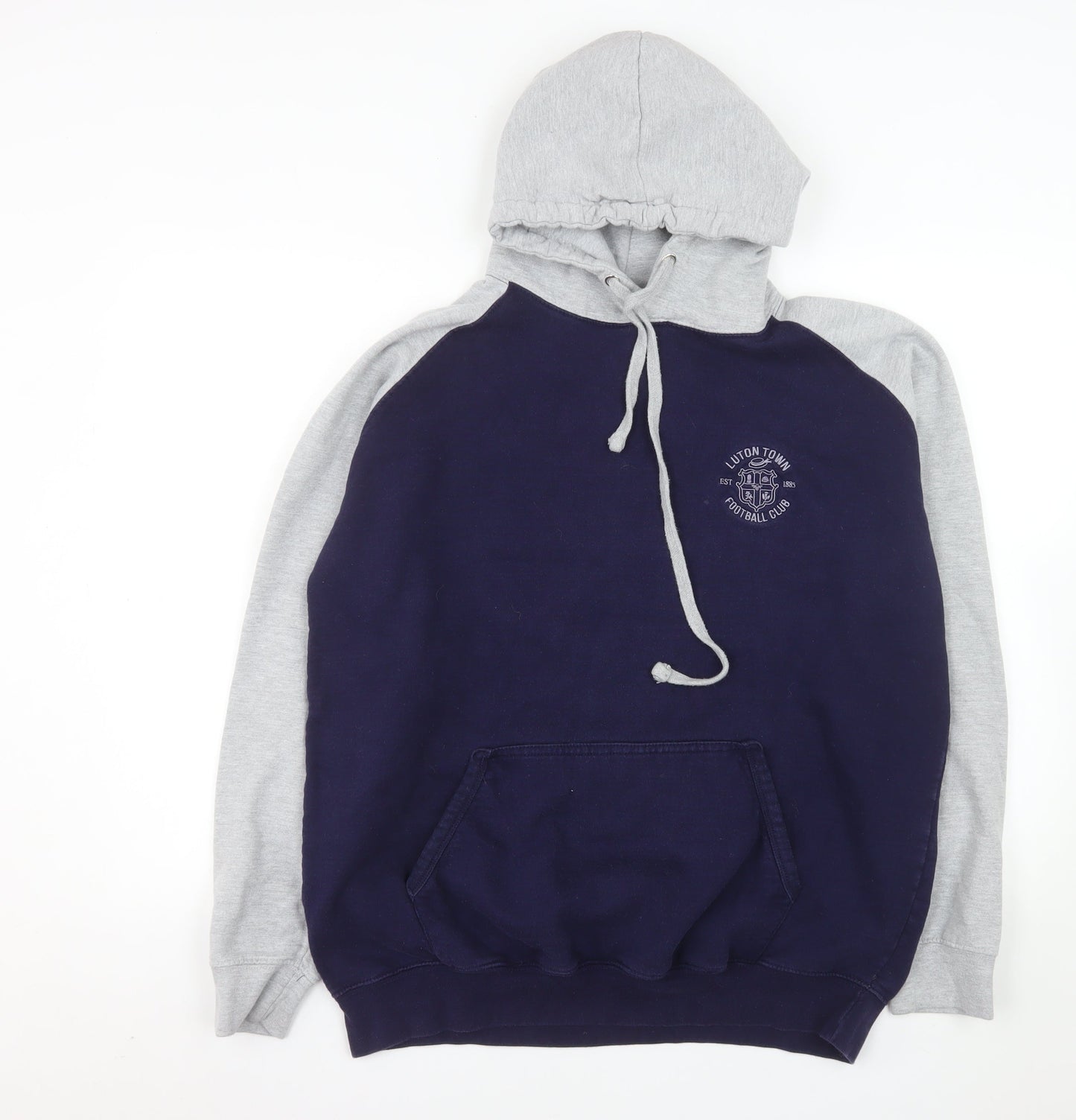 Luton Town Football Club Men's Blue Grey Pullover Hoodie XL