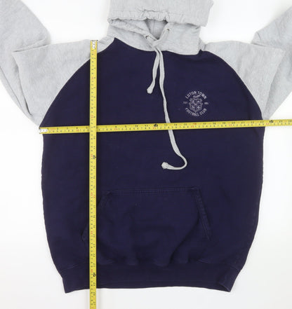Luton Town Football Club Men's Blue Grey Pullover Hoodie XL