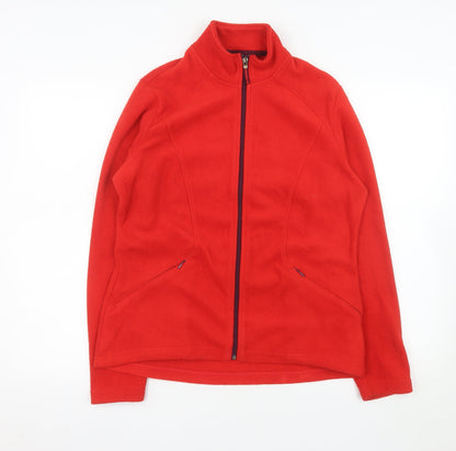 Marks and Spencer Women Red Fleece Full Zip Jacket Size 12