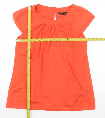 Dorothy Perkins Women's Orange Short Sleeve Tunic Blouse Size 12