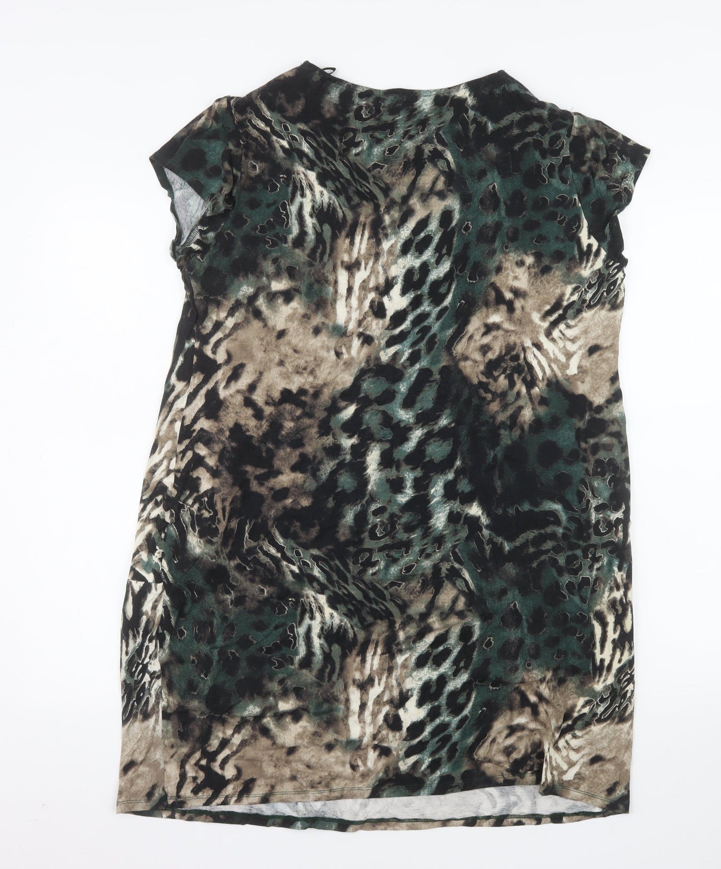 Wallis Petite Women’s Multicoloured Animal Print Beaded Shift Dress Size 18