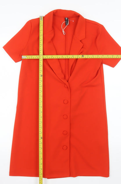 Zara Women’s Red Mid-Length Short Sleeve Blazer Dress M