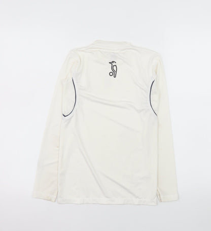 Original Penguin Boys Ivory Long Sleeve Athletic Top Size 10-11Y Lightweight Stretch